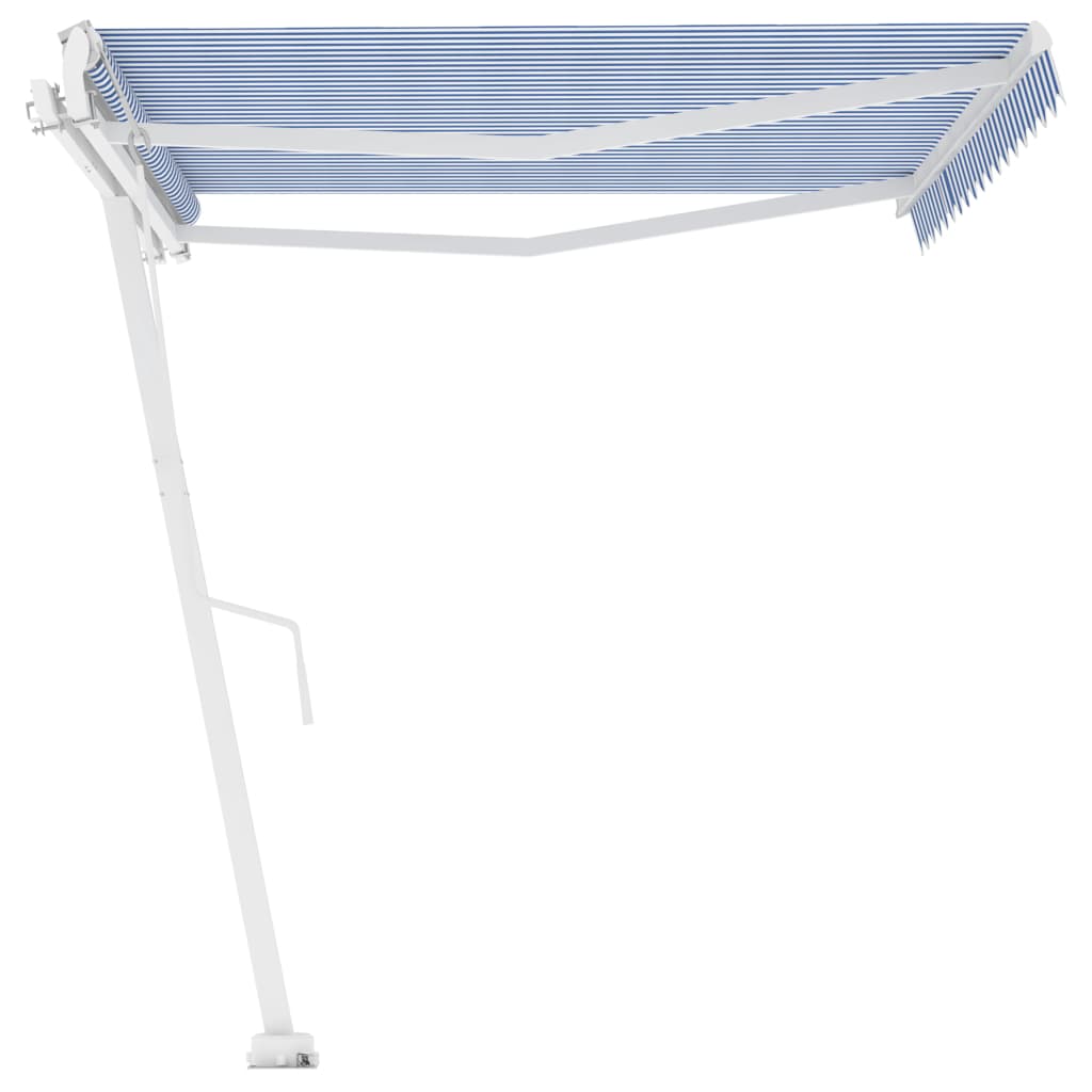 Toldo automático independente 400x300 cm azul e branco