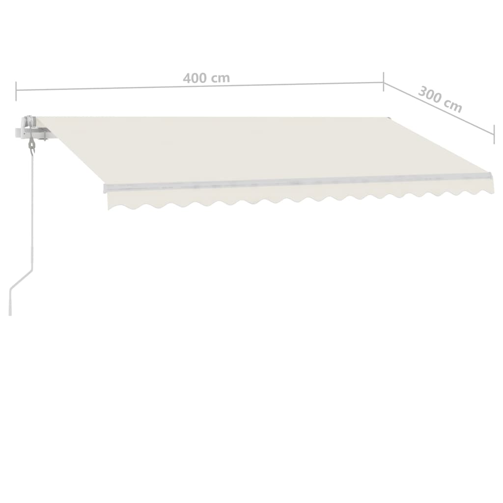 Toldo automático independente 400x300 cm cor creme