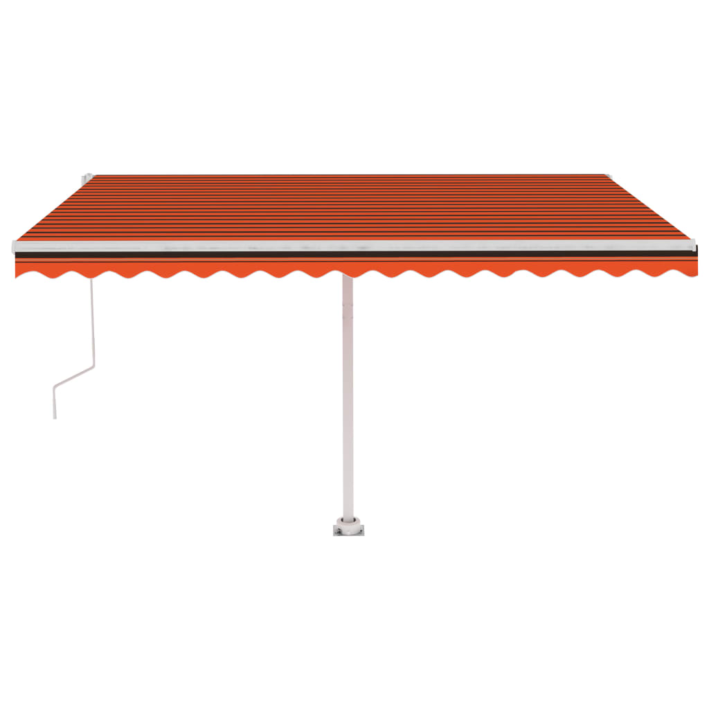 Toldo automático independente 400x300 cm laranja e castanho