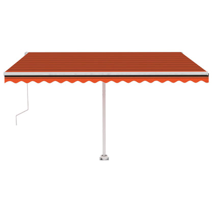 Toldo automático independente 400x300 cm laranja e castanho