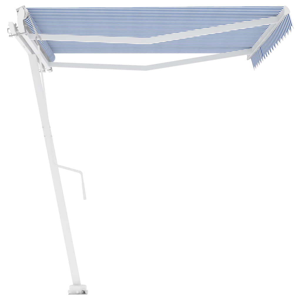 Toldo automático independente 450x300 cm azul e branco