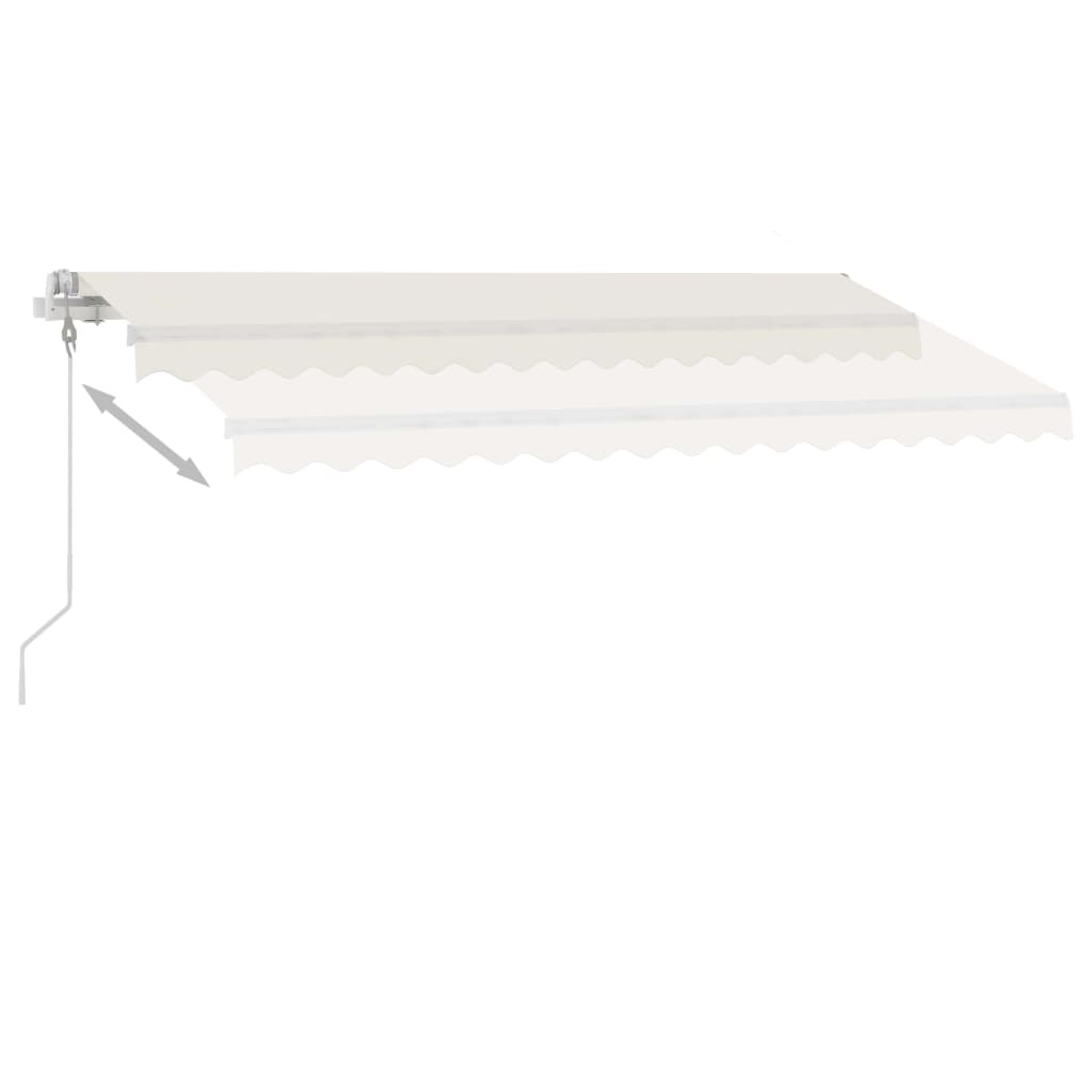 Toldo automático com LED e sensor de vento 450x300 cm cor creme