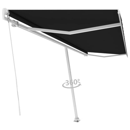 Toldo retrátil manual independente 500x300 cm antracite