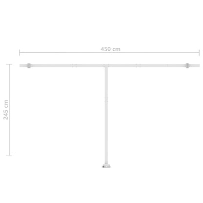 Toldo retrátil manual independente 500x300cm laranja e castanho