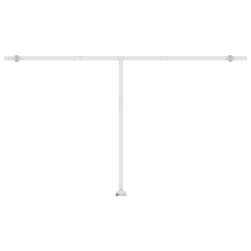 Toldo retrátil manual com LED 500x300 cm cor creme