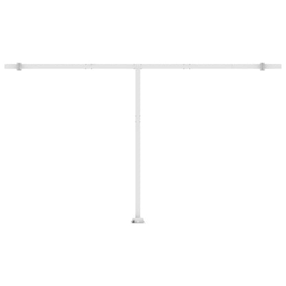 Toldo retrátil manual com LED 500x300 cm cor creme