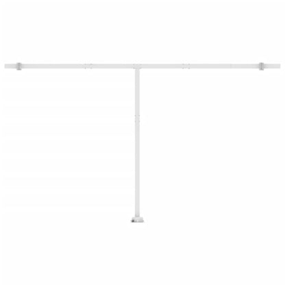 Toldo retrátil manual com LED 500x300 cm amarelo e branco