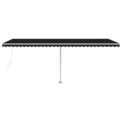 Toldo retrátil manual com LED 600x300 cm antracite