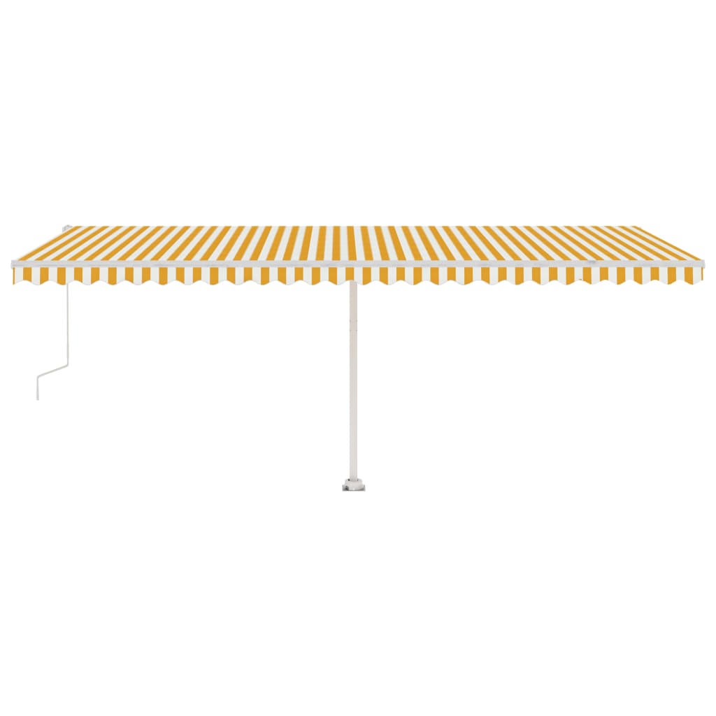 Toldo automático independente 600x300 cm amarelo e branco