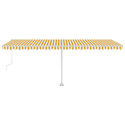 Toldo automático independente 600x300 cm amarelo e branco