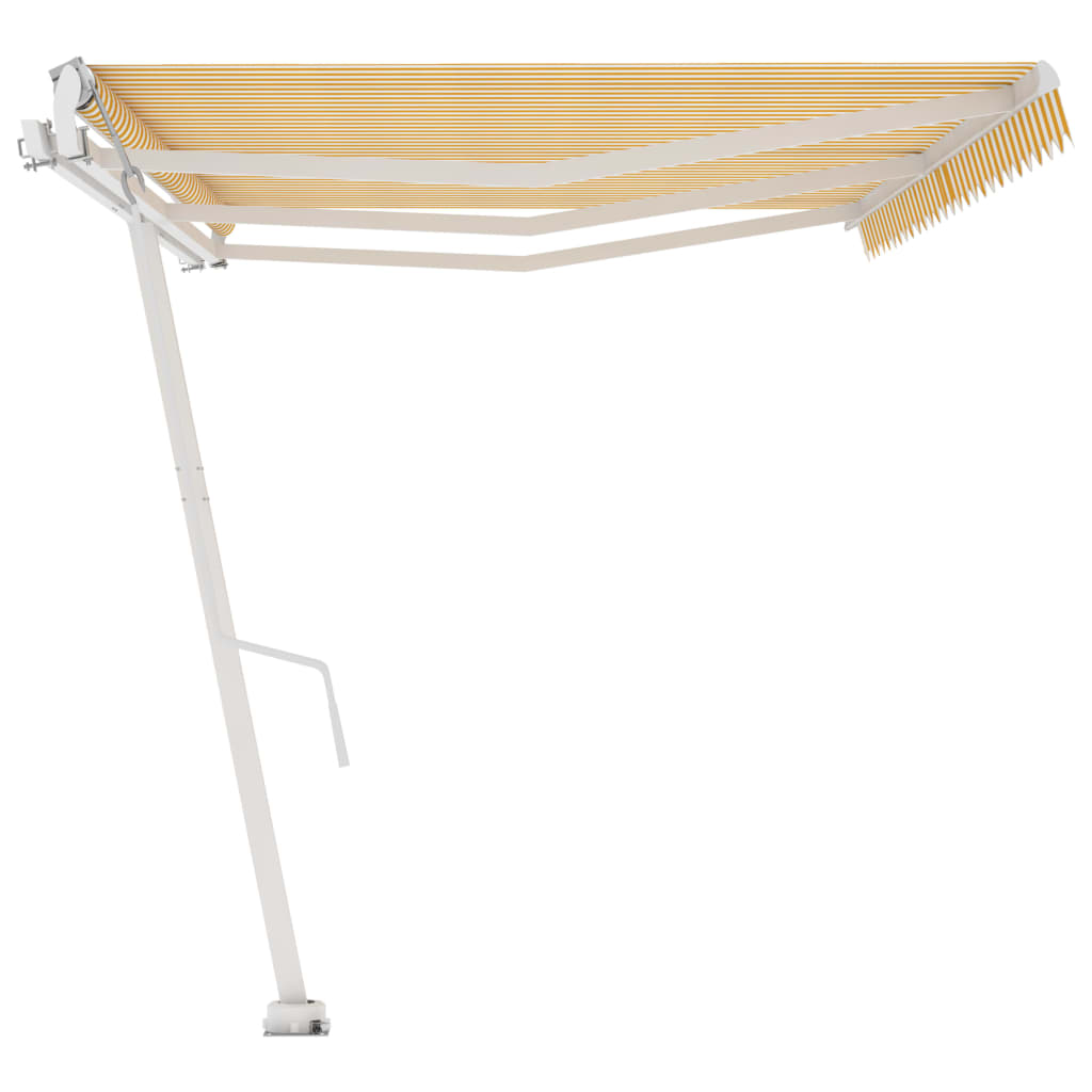 Toldo automático independente 600x300 cm amarelo e branco