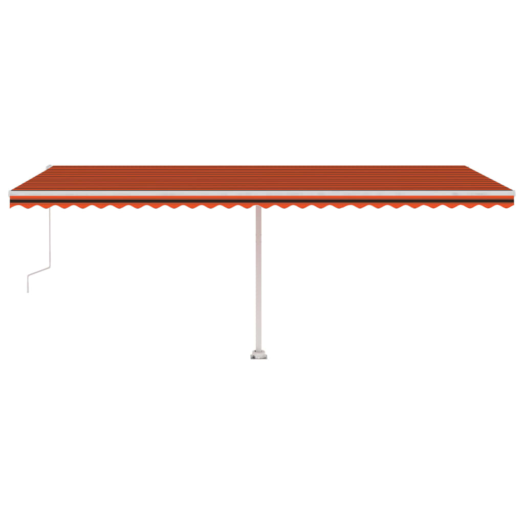 Toldo automático independente 600x300 cm laranja e castanho