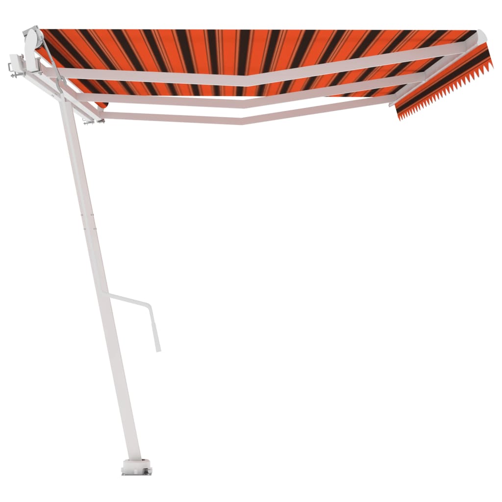 Toldo automático independente 600x300 cm laranja e castanho