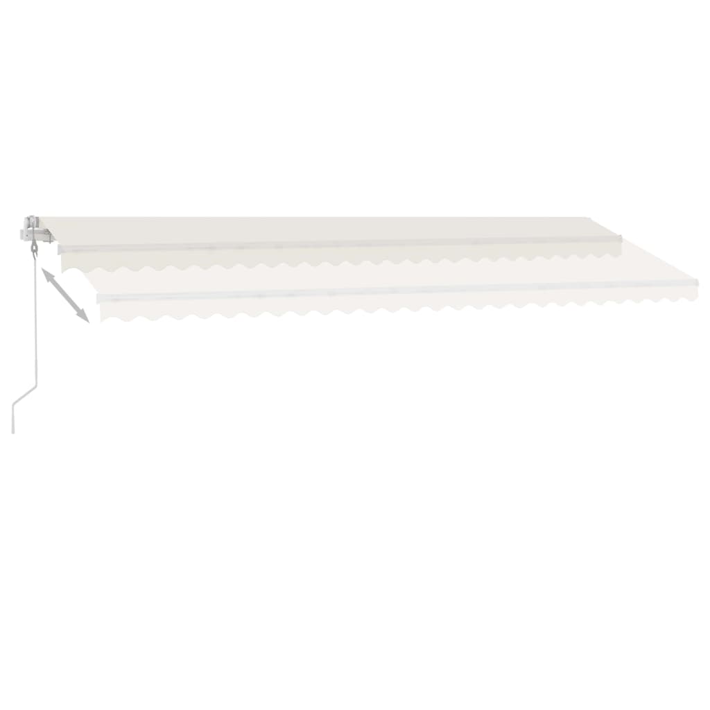 Toldo automático com LED e sensor de vento 600x300 cm cor creme