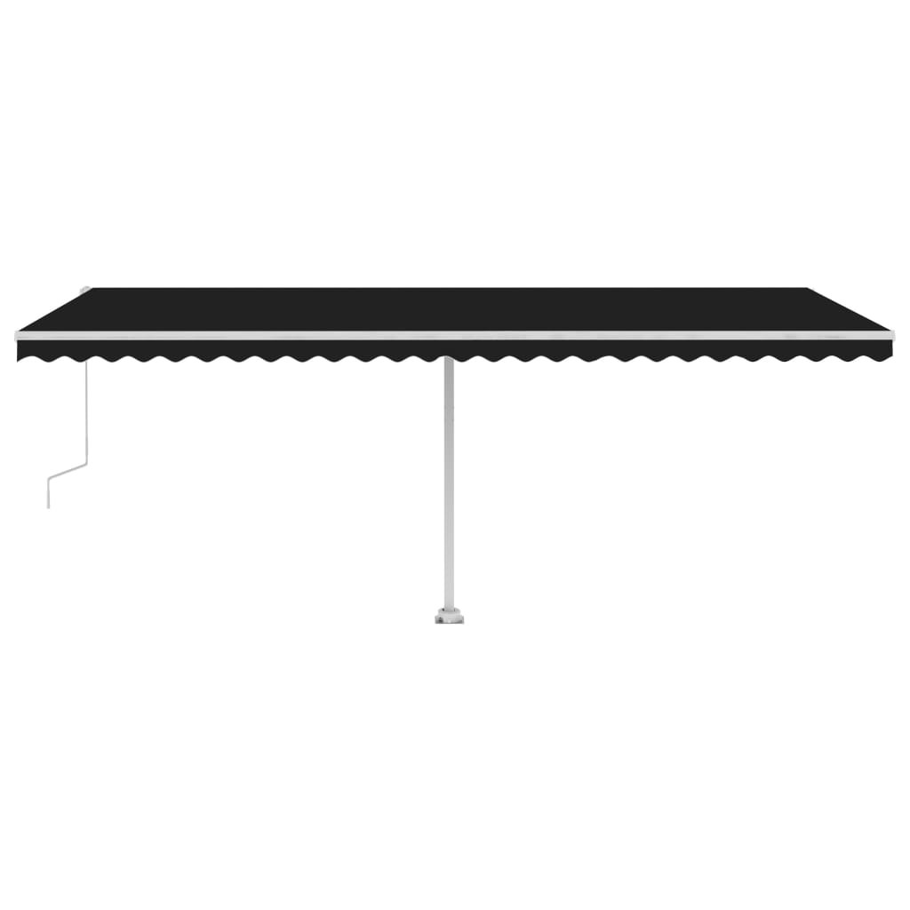 Toldo automático com LED e sensor de vento 600x300 cm antracite