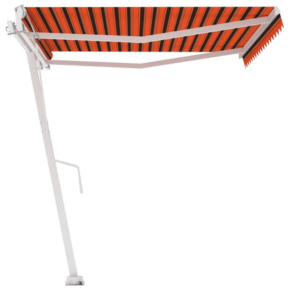 Toldo automático independente 400x350 cm laranja e castanho