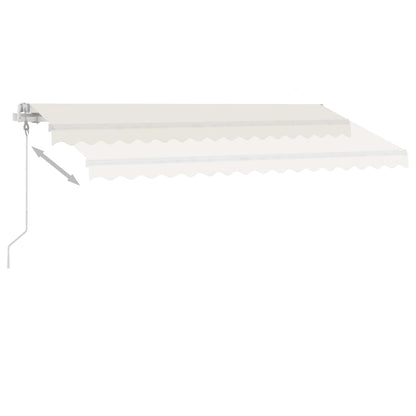 Toldo automático com LED e sensor de vento 400x350 cm cor creme