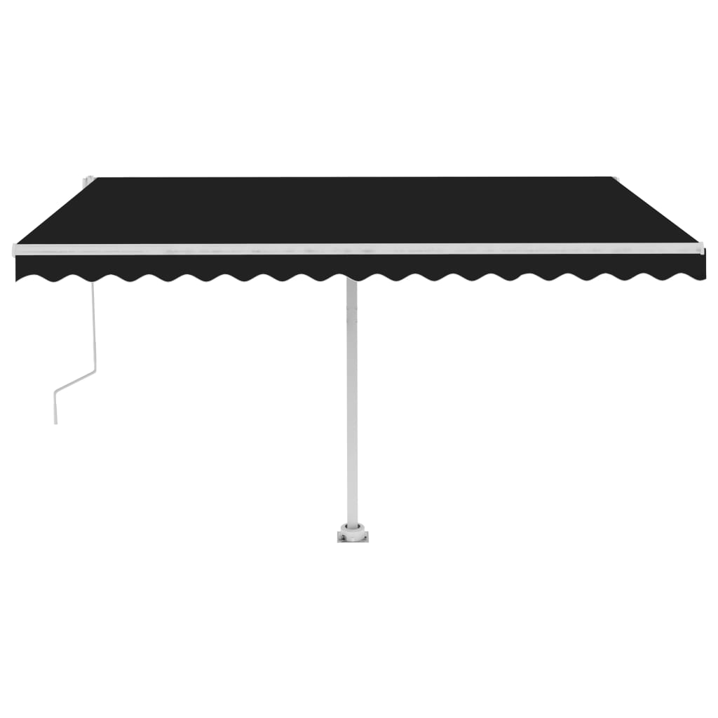 Toldo automático com LED e sensor de vento 450x350 cm antracite