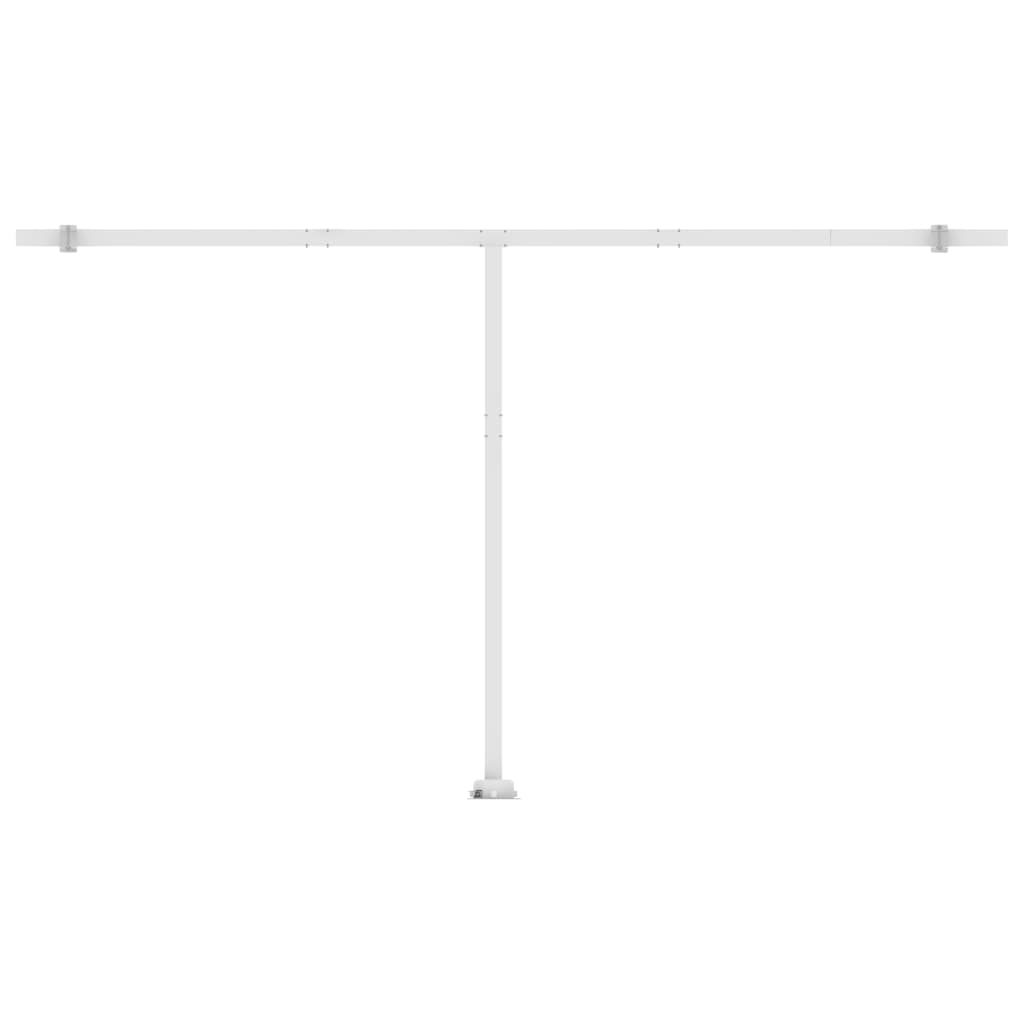 Toldo retrátil manual com LED 500x350 cm azul e branco