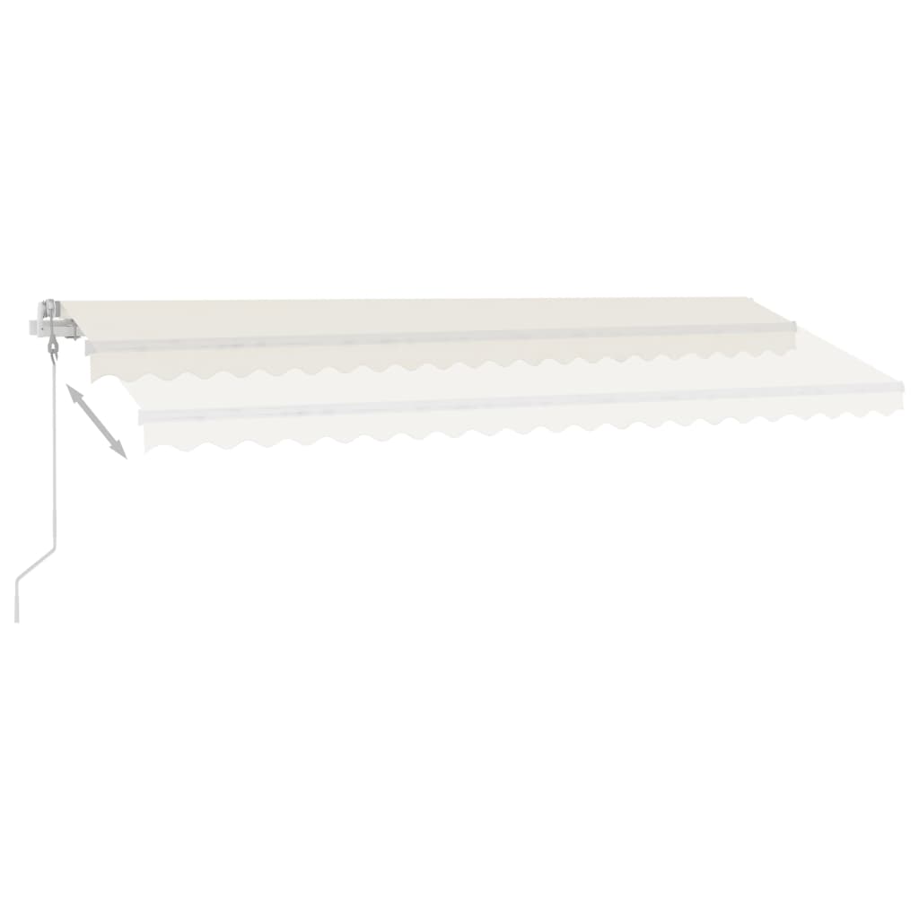 Toldo automático com LED e sensor de vento 500x350 cm cor creme