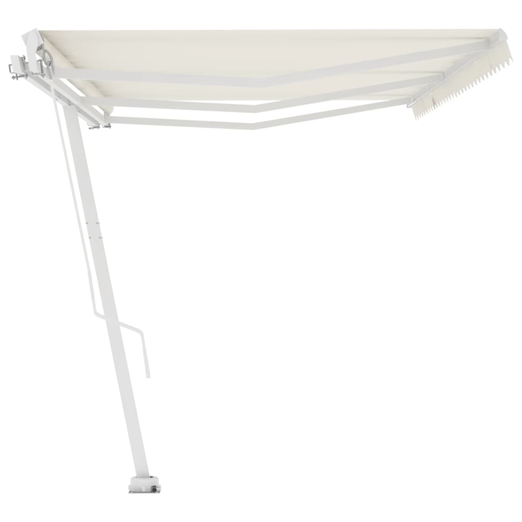 Toldo retrátil manual independente 600x350 cm cor creme