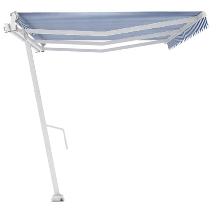 Toldo automático independente 600x350 cm azul e branco