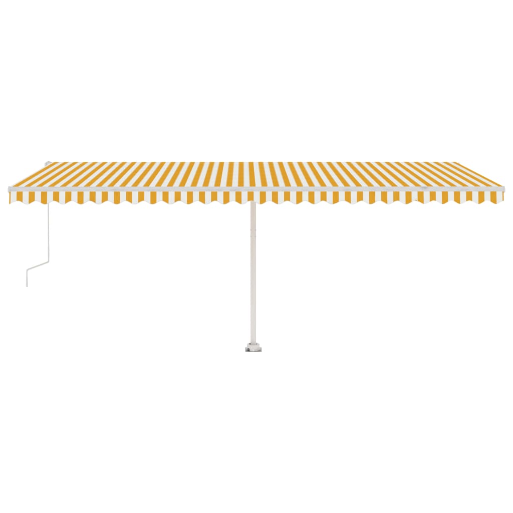 Toldo automático independente 600x350 cm amarelo e branco