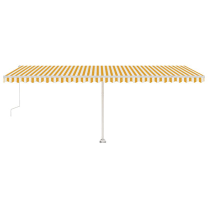 Toldo automático independente 600x350 cm amarelo e branco