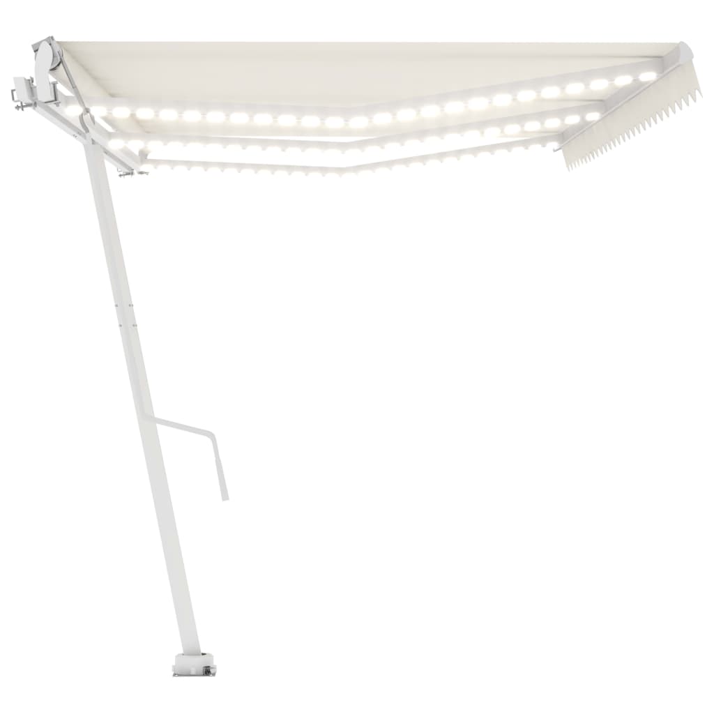 Toldo automático com LED e sensor de vento 600x350 cm creme