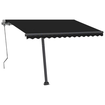 Toldo automático com LED e sensor de vento 300x250 cm antracite