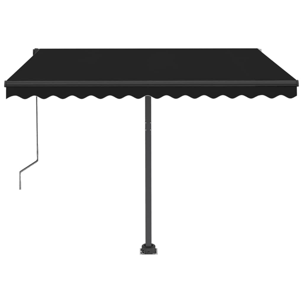 Toldo automático com LED e sensor de vento 350x250 cm antracite