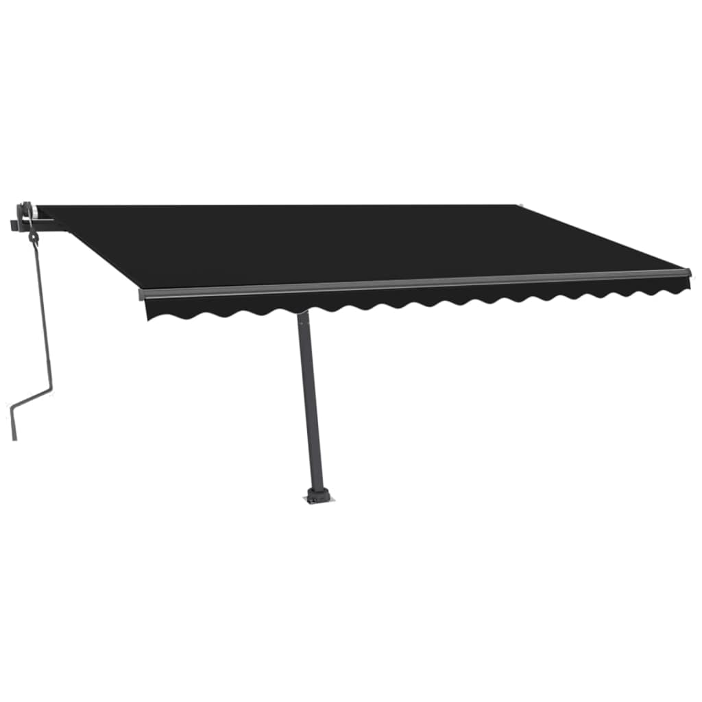 Toldo retrátil manual com LED 400x300 cm antracite