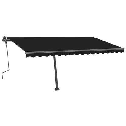 Toldo retrátil manual com LED 400x300 cm antracite