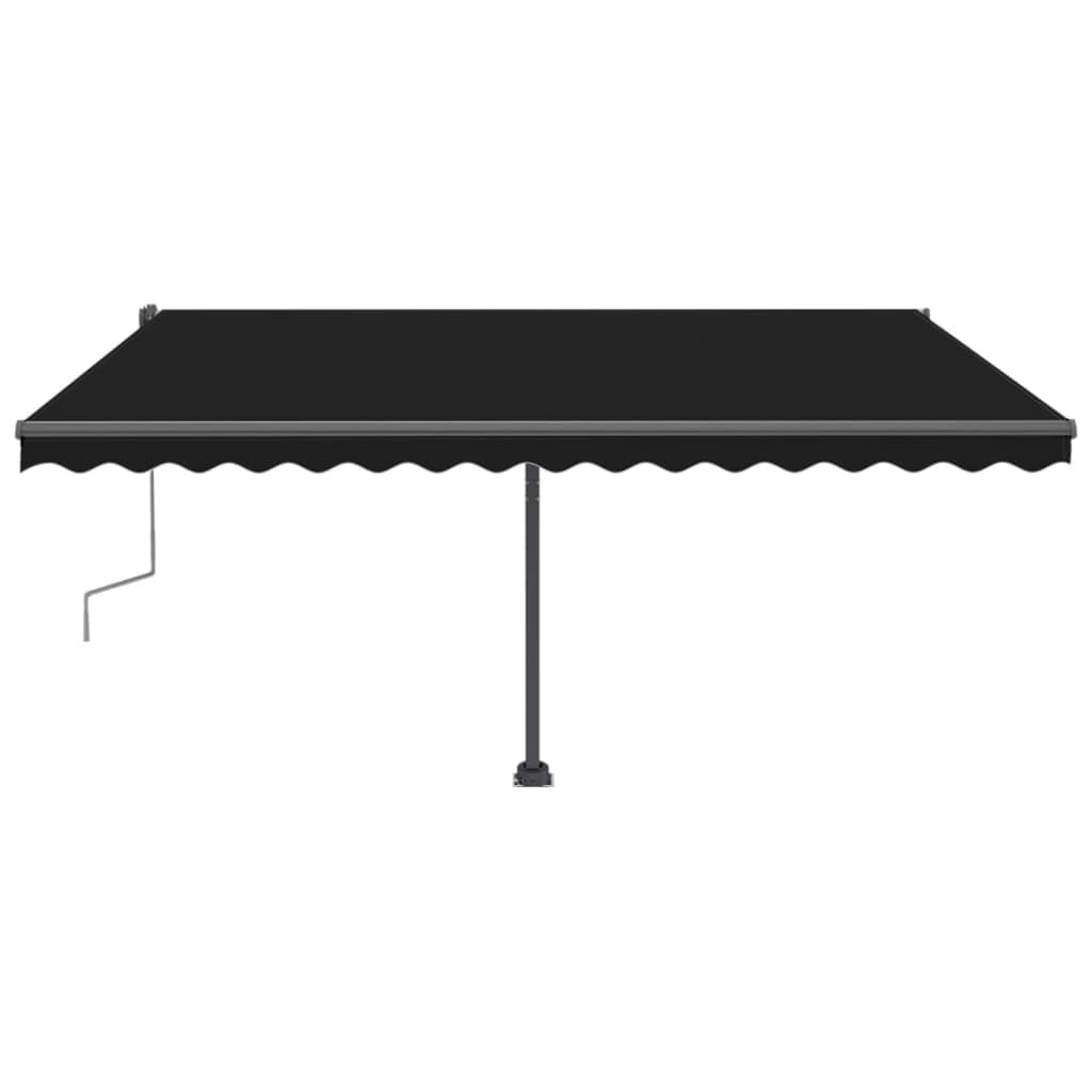 Toldo retrátil manual com LED 400x300 cm antracite