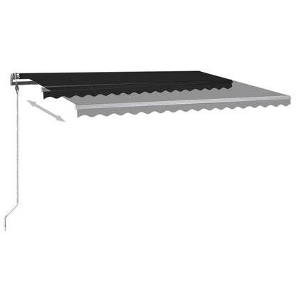 Toldo retrátil manual com LED 400x300 cm antracite