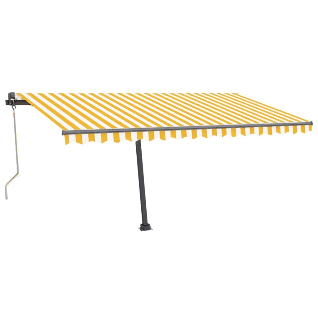 Toldo automático independente 400x300 cm amarelo e branco