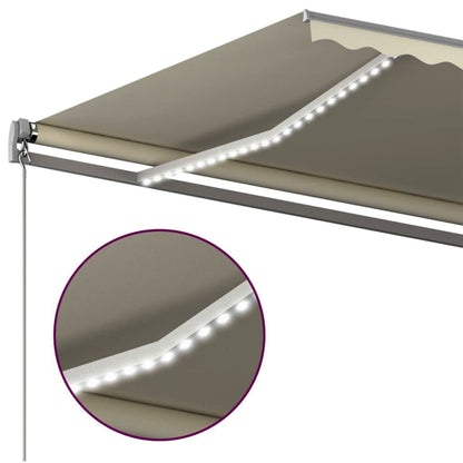 Toldo automático com LED e sensor de vento 400x300 cm cor creme