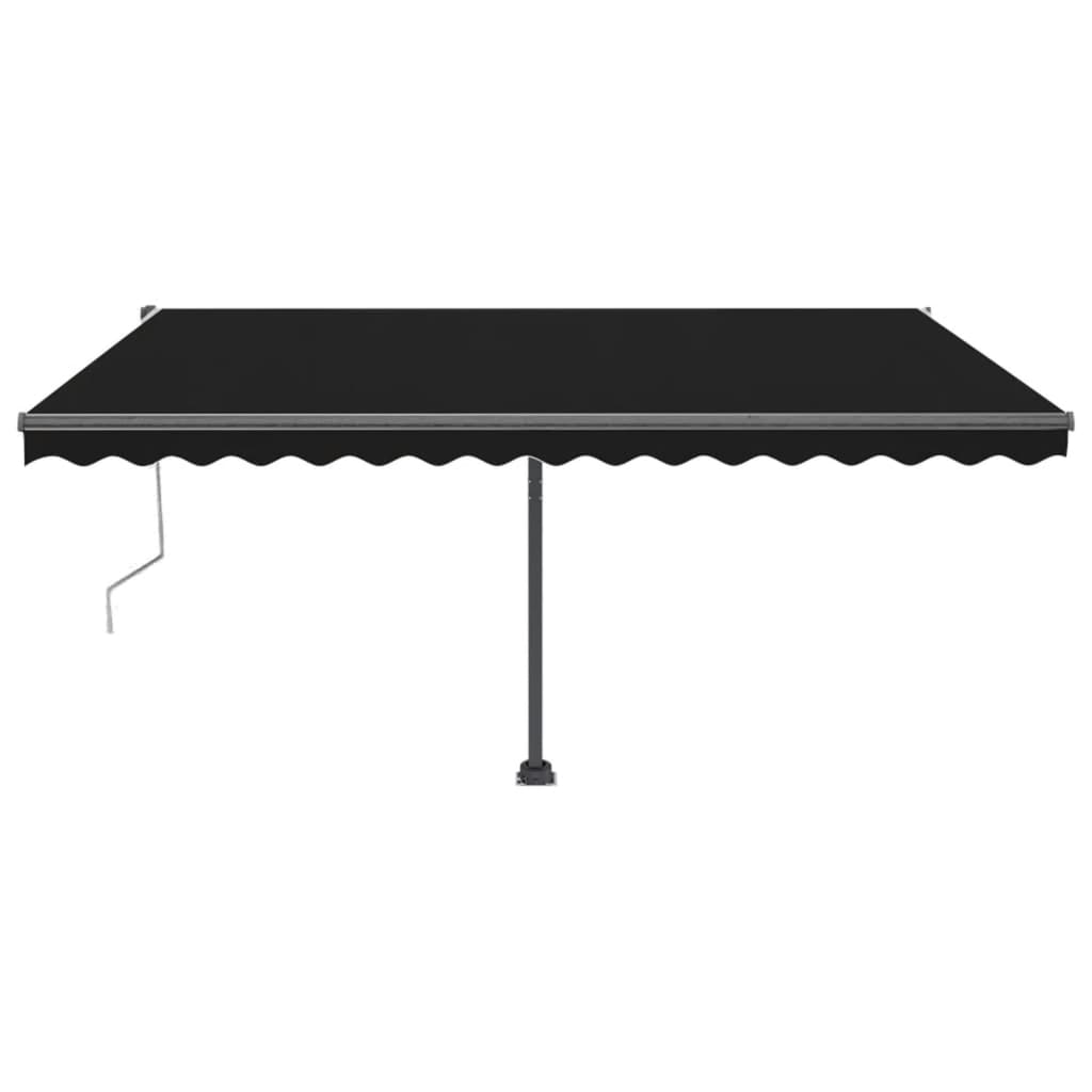 Toldo automático com LED e sensor de vento 400x300 cm antracite