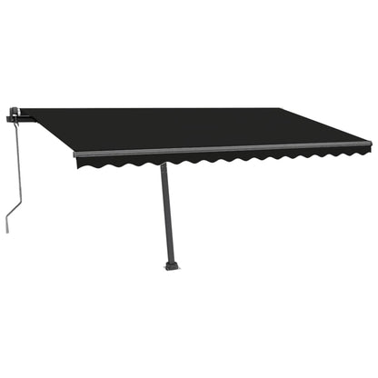 Toldo automático com LED e sensor de vento 400x300 cm antracite