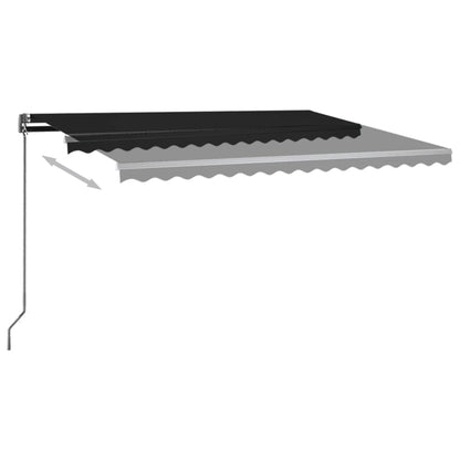 Toldo automático com LED e sensor de vento 400x300 cm antracite