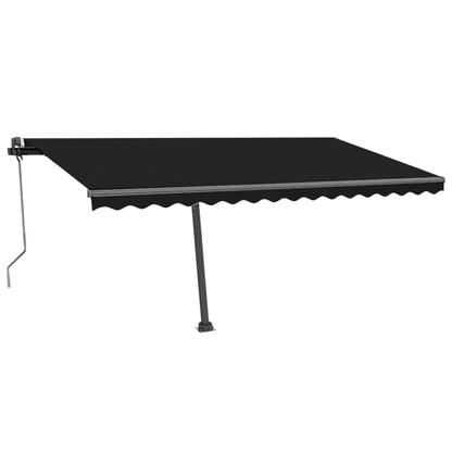 Toldo automático com LED e sensor de vento 450x300 cm antracite