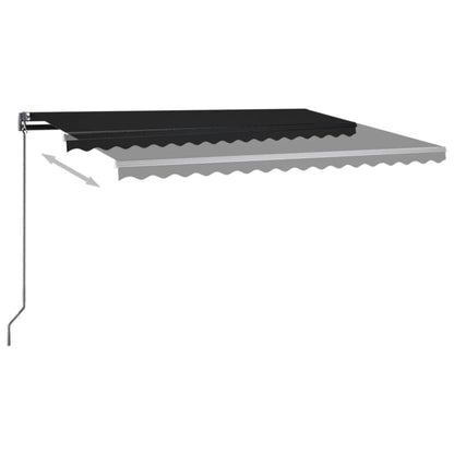 Toldo automático com LED e sensor de vento 450x300 cm antracite