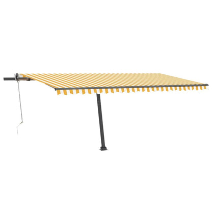 Toldo automático independente 500x300 cm amarelo e branco