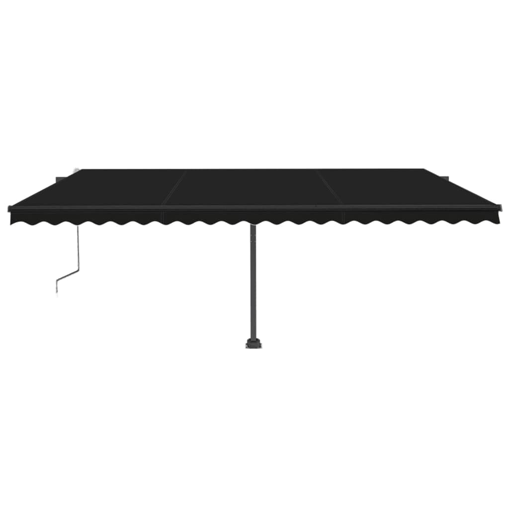 Toldo automático com LED e sensor de vento 500x300 cm antracite