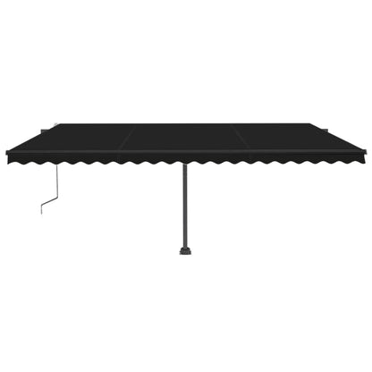 Toldo automático com LED e sensor de vento 500x300 cm antracite