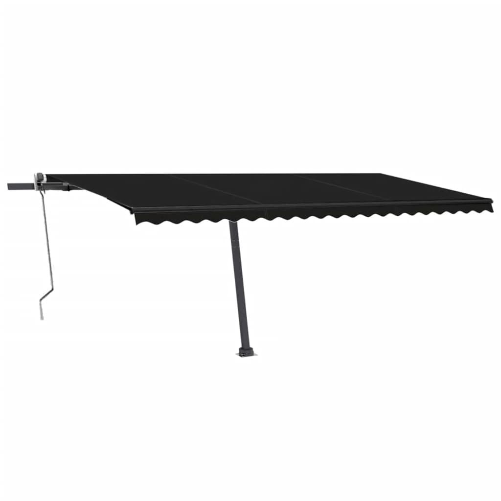 Toldo automático com LED e sensor de vento 500x300 cm antracite