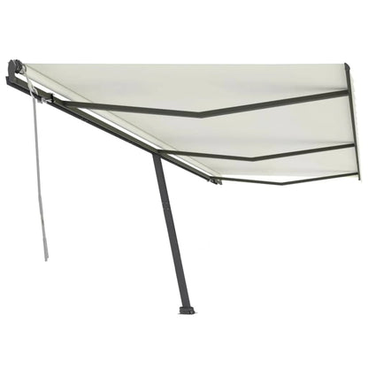 Toldo retrátil manual independente 600x300 cm cor creme