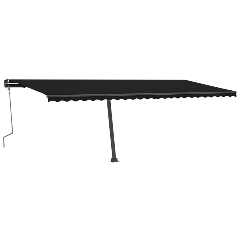 Toldo retrátil manual com LED 600x300 cm antracite