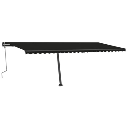 Toldo retrátil manual com LED 600x300 cm antracite