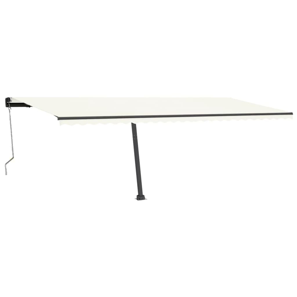 Toldo automático com LED e sensor de vento 600x300 cm cor creme